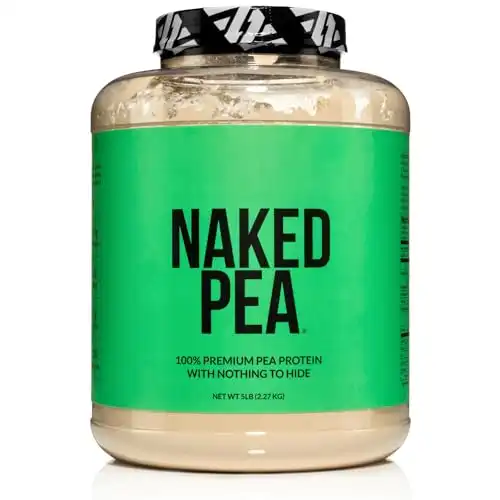 Naked Pea - 5LB 100% Pea Protein Powder from North American Farms - Unflavored Vegan Pea Protein Isolate - Plant Protein Powder, Easy to Digest - 76 Servings