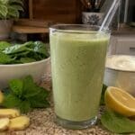 Ginger Mint Green Smoothie | Soothing GLP-1 Nausea Smoothie Recipe (25g Protein)